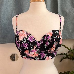 Floral Push up Swim Top